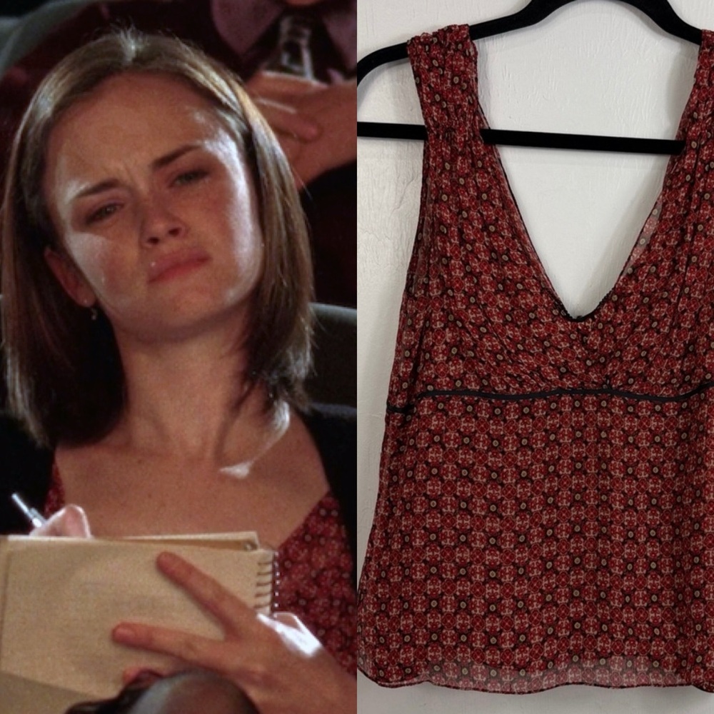 Floral Sleeveless Top - Red ASO Gilmore Girls